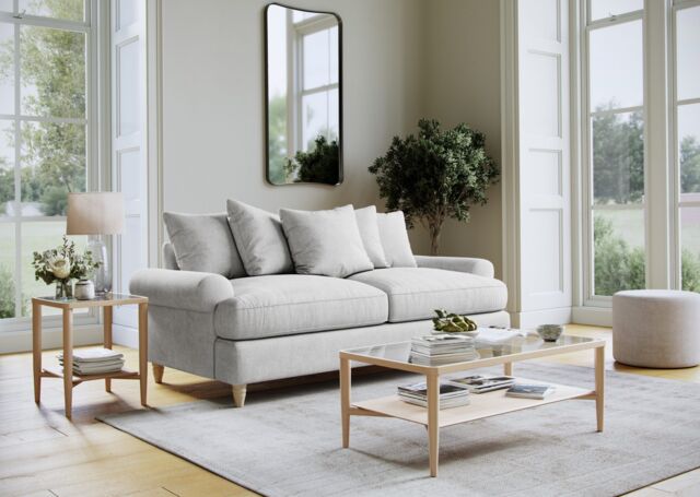 The Great Sofa Company Beatrice Large Sofa Faro Ashen in Grey