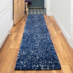 Kukoon Soft Shaggy Rugs Deep Pile Fluffy Navy Blue Bedroom Carpet Mat - Size: 60 cm x 240 cm - thumbnail 5