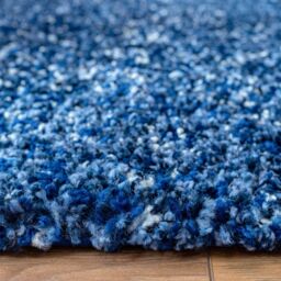 Kukoon Soft Shaggy Rugs Deep Pile Fluffy Navy Blue Bedroom Carpet Mat - Size: 60 cm x 240 cm - thumbnail 3