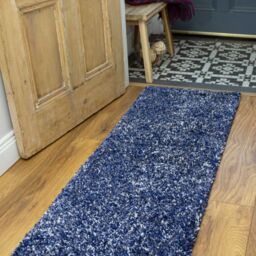 Kukoon Soft Shaggy Rugs Deep Pile Fluffy Navy Blue Bedroom Carpet Mat - Size: 60 cm x 240 cm - thumbnail 4