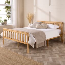 Aspire Atlantic Bed Frame in Natural Wood Colour - Size: Small Double - thumbnail 1