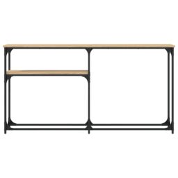 Berkfield Home Console Table Sonoma Oak 145x22.5x75 cm Engineered Wood in Brown - thumbnail 4