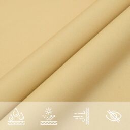 Berkfield Home Sun Shade Sail Sand 2x2x2 m 100% Polyester Oxford in Yellow - thumbnail 7