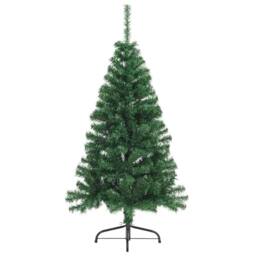 Berkfield Home Beautiful Artificial Pre-lit Christmas Tree Green 150 cm PVC - thumbnail 5