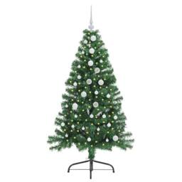 Berkfield Home Beautiful Artificial Pre-lit Christmas Tree Green 150 cm PVC