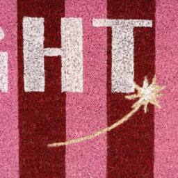 Kukoon Front Door Mat Christmas Décor Natural Coir Rug - Bright in Pink - Size: 45 cm x 70 cm - thumbnail 4