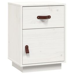 Berkfield Home Bedside Cabinets 2 pcs White 40x34x55 cm Solid Wood Pine - Size: 40 x 34 x 55 cm - thumbnail 5