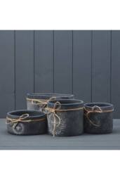 KDMD Ceramic Rustic Black Indoor Plant Pot 11cm - thumbnail 2
