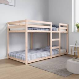 Berkfield Home Bunk Bed without Mattress 90x190 cm Single Solid Wood Pine in Brown