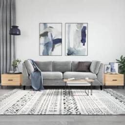 Berkfield Home Coffee Tables 2 pcs Sonoma Oak 50x50x40 cm Engineered Wood in Light Brown - Size: 50 x 50 x 40 cm - thumbnail 2