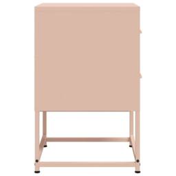 Berkfield Home Bedside Cabinets 2 pcs Pink 36x39x60.5 cm Steel - thumbnail 7