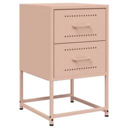 Berkfield Home Bedside Cabinets 2 pcs Pink 36x39x60.5 cm Steel - thumbnail 5