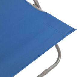 Berkfield Home Folding Beach Chairs 2 pcs Steel & Oxford Fabric Blue - thumbnail 8