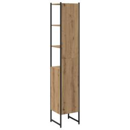 Berkfield Home Modern Bathroom Cabinet Artisan Oak 33x33x185, 5 cm Engineered Wood in Brown - thumbnail 8