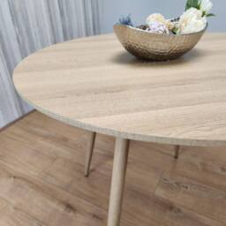 KOSY KOALA Modern Round Dining Table Set With 4 Grey Plastic Chairs - thumbnail 5