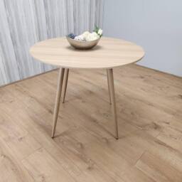 KOSY KOALA Modern Round Dining Table Set With 4 Grey Plastic Chairs - thumbnail 6