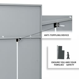 Gymax 3-Drawer Chest of Drawers With 2 Cubbies Storage Dresser Organizer in Grey - thumbnail 6