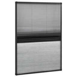 Berkfield Home Plisse Insect Screen for Windows Aluminium 80x120 cm with Shade in Black - thumbnail 3