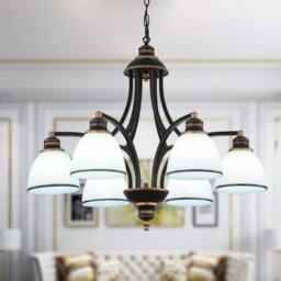 Garwarm 6 - Light Dimmable Classic / Traditional Chandelier in Black - thumbnail 2