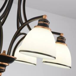 Garwarm 6 - Light Dimmable Classic / Traditional Chandelier in Black - thumbnail 6
