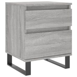 Berkfield Home Bedside Cabinet Grey Sonoma 40x35x50 cm Engineered Wood - Size: 40 x 35 x 50 cm - thumbnail 2