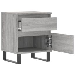 Berkfield Home Bedside Cabinet Grey Sonoma 40x35x50 cm Engineered Wood - Size: 40 x 35 x 50 cm - thumbnail 6