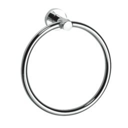 Showerdrape Modernity Chrome Stainless Steel Wall Mounted Towel Ring in Silver - thumbnail 3