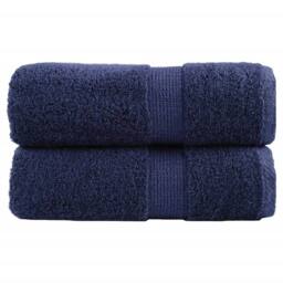 Berkfield Home Premium Guest Towels SOLUND 2pcs Navy Blue 30x50cm 600gsm - thumbnail 2