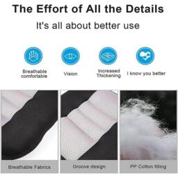 NESTLUNE Car Seat Booster Cushion for Height in Black - Size: 120 cm x 135 cm - thumbnail 2