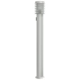 Berkfield Home Outdoor Floor Lamp with Outlet Silver 110cm Stainless Steel - thumbnail 3