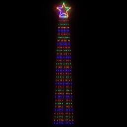 Berkfield Home Festive Christmas Tree light 320 LEDs Colourful 375 cm - thumbnail 1