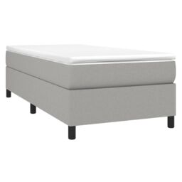 Berkfield Home Bed Frame without Mattress Light Grey Single Fabric (UK/IE/FI/NO only) - thumbnail 3
