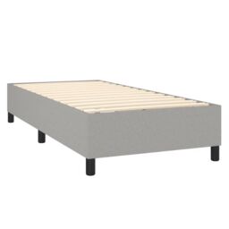 Berkfield Home Bed Frame without Mattress Light Grey Single Fabric (UK/IE/FI/NO only) - thumbnail 4