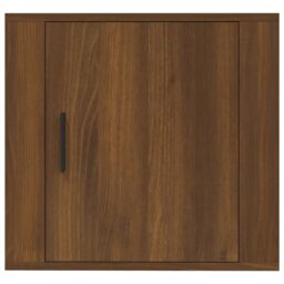Berkfield Home Wall-mounted Bedside Cabinets 2 pcs Brown Oak 50x30x47 cm - Size: 50 x 30 x 47 cm - thumbnail 6