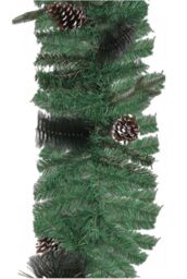Groundlevel Festive Christmas Garland with Pine Cones in Green - thumbnail 3