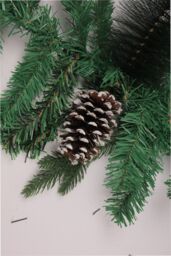 Groundlevel Festive Christmas Garland with Pine Cones in Green - thumbnail 2