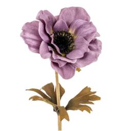 Hill Interiors Anemone Anemone Artificial Flower in Purple