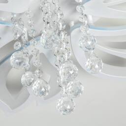 NIVOR Dimmable 6-Head Flower Acrylic Crystal LED Ceiling Light with Remote in White - thumbnail 9