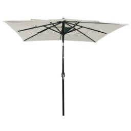 Berkfield Home 3-Tier Parasol with Aluminium Pole Sand 2.5x2.5 m in Beige - thumbnail 1