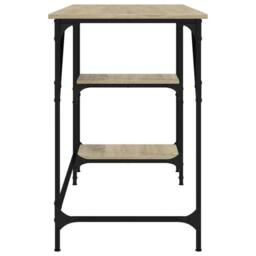 Berkfield Home Decorative Desk Sonoma Oak 120x50x75 cm Metal & Engineered Wood in Light Tan - Size: 120 x 50 x 75 cm - thumbnail 6