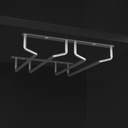BTM Tall kitchen cabinet with adjustable shelves & wine rack in Black - thumbnail 7