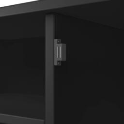BTM Tall kitchen cabinet with adjustable shelves & wine rack in Black - thumbnail 5