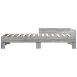 Berkfield Home Restful Bed Frame Frame Grey Sonoma 75x190 cm Small Single Wood - thumbnail 4