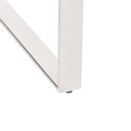 Wyld and Coco Console Table Tempered Glass Top Polished Stainless Steel in Silver - thumbnail 6
