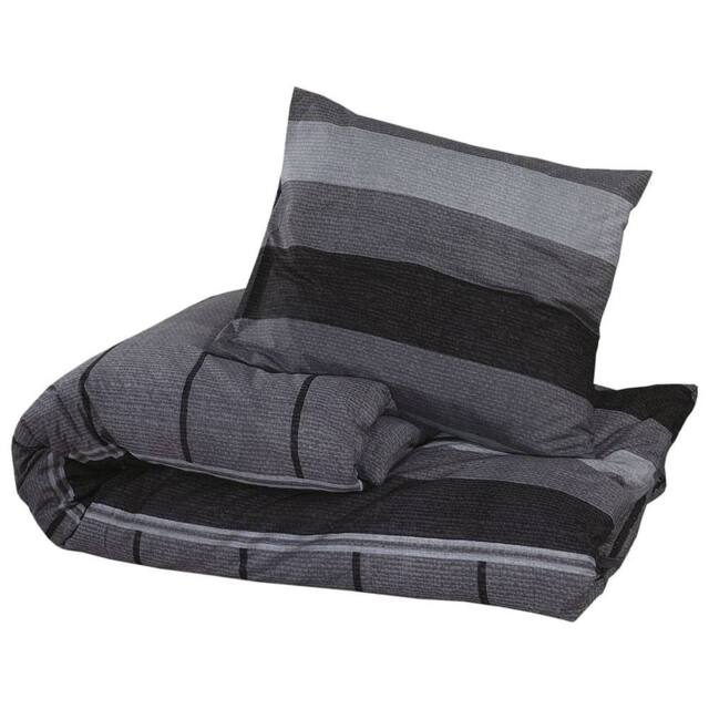 Berkfield Home Elegant Duvet Cover Set Dark Grey 155x220 cm Cotton - image 1