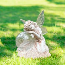 Obasyhig Solar Fairy Resin Lawn Left Light in White - thumbnail 2
