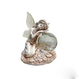 Obasyhig Solar Fairy Resin Lawn Left Light in White - thumbnail 6
