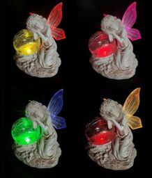 Obasyhig Solar Fairy Resin Lawn Left Light in White - thumbnail 5