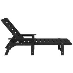 Berkfield Home Sun Loungers 2 pcs Black 162x53x98, 5 cm HDPE - thumbnail 5