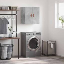 Berkfield Home Wall Cabinet Concrete Grey 60x31x60 cm Engineered Wood - Size: 60 x 31 x 60 cm - thumbnail 2
